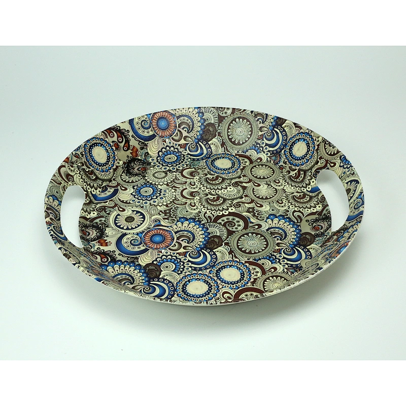 Cheap serving tray with handles,designer food serving tray,high quality plastic tray