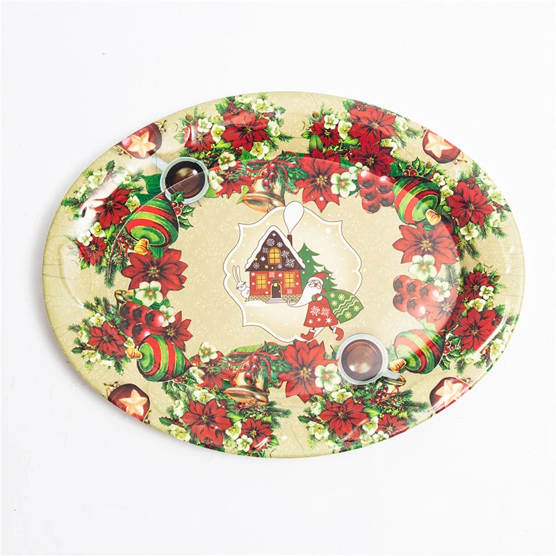 custom oval lunch plastic tray  high quality plastic tray hot sale snacks cake plastic tray