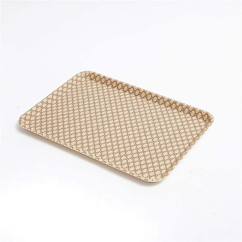 Large size flat plastic serving tray colored plastic tray plastic coffee cup holder tray