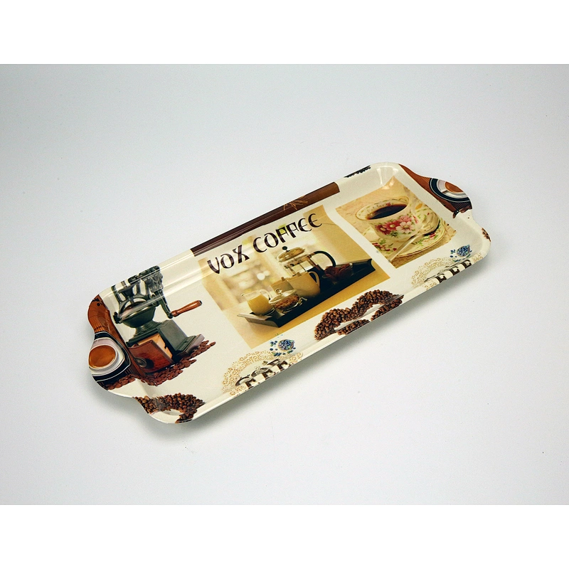 Plastic serving tray with hand,kiwi fruit packaging tray,good design deep flower printed plastic tray