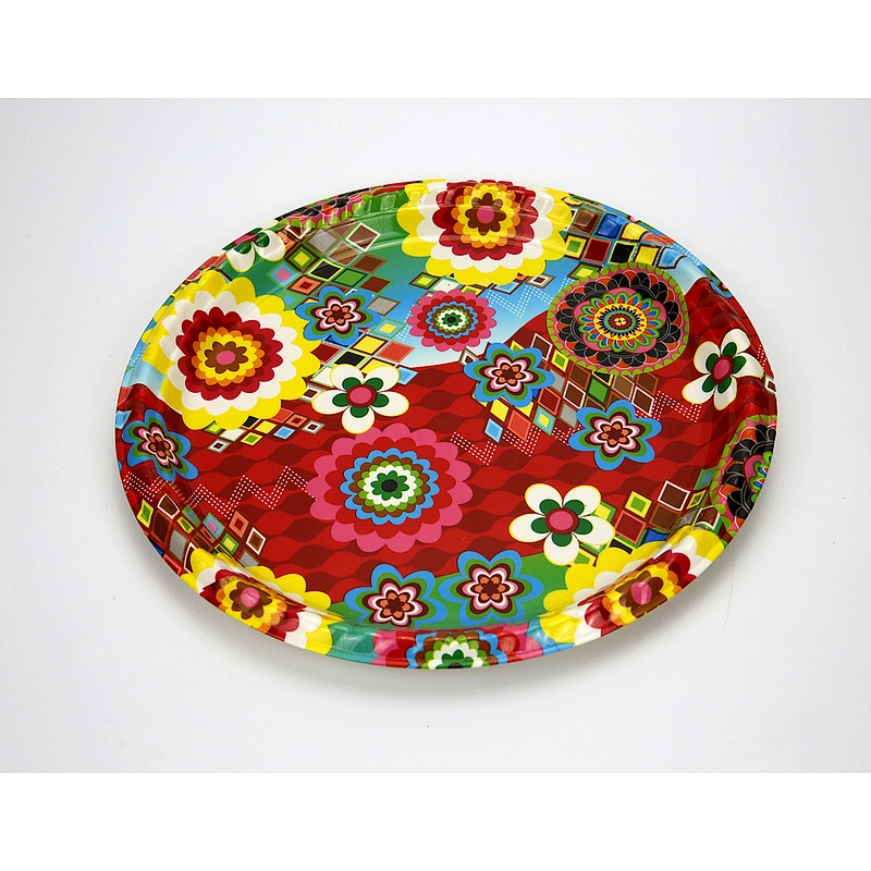 custom plastic tray promotion christmas holiday tray full printing plastic tray