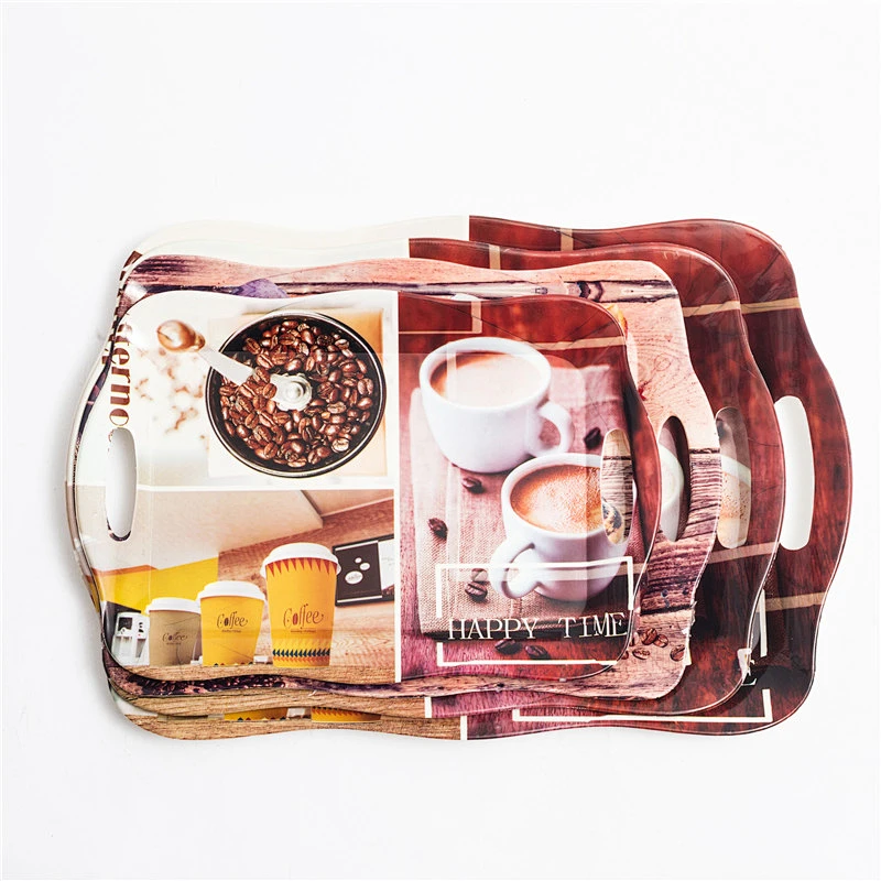 New item hot sales design of custom plastic hotel coffee trays