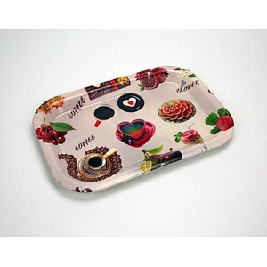 promotion large food  serving tray wholesale serving plastic tray rectangular full printing plastic tray