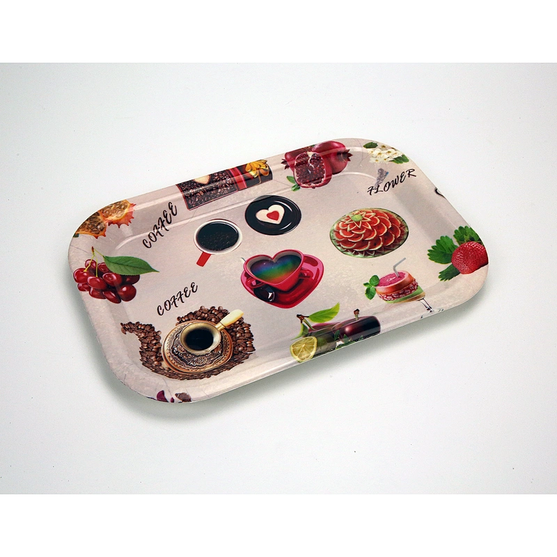 promotion large food  serving tray wholesale serving plastic tray rectangular full printing plastic tray