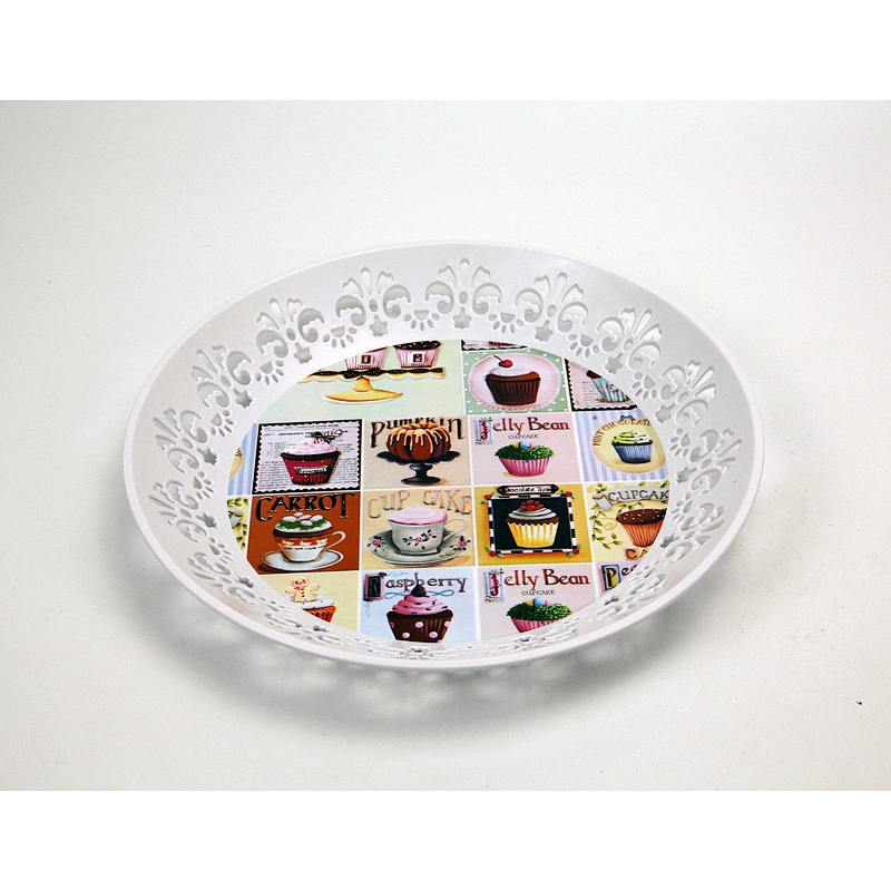 Hot round polypropylene plastic decorative christmas cheap  serving tray