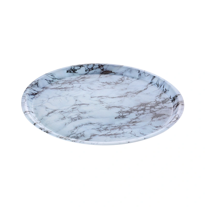Eco-Friendly OEM cheap solid color round kitchen plastic dishes wholesale plastic plates for restaurant