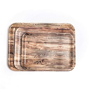 Large size flat plastic serving tray,ecofriendly reusable rectangular plastic tray,plastic coffee cup holder tray