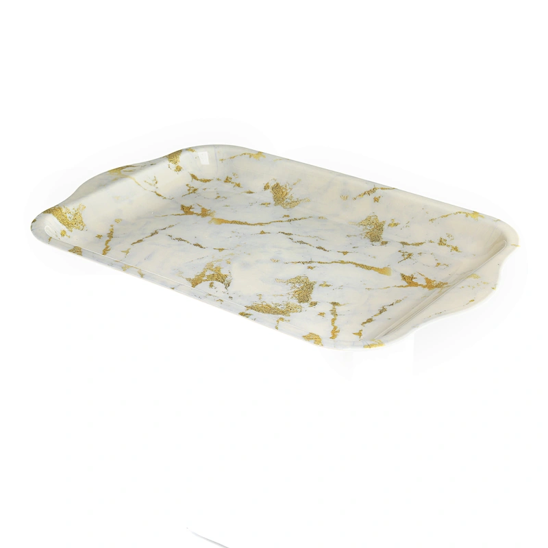 custom christmas serving tray food and fruit rectangular plastic tray printed flower plastic tray