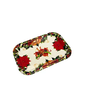 Wholesale Rectangle Shape and full print new design food serving trays