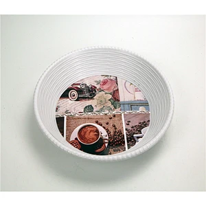 large Plastic round trays large food trays Kitchen disposable trays  full printing plastic tray