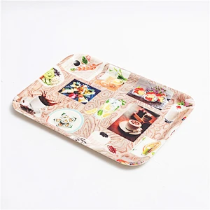Large size flat plastic serving tray,ecofriendly reusable rectangular plastic tray,plastic coffee cup holder tray