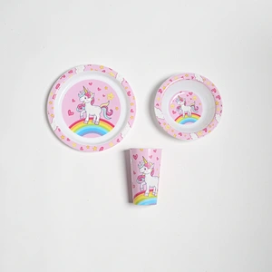 Cartoon pattern children cup dish bowl 2020 new model