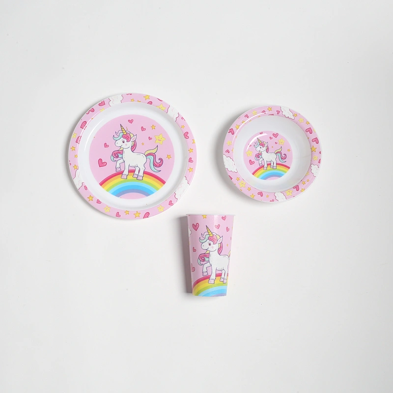 Cartoon pattern children cup dish bowl 2020 new model