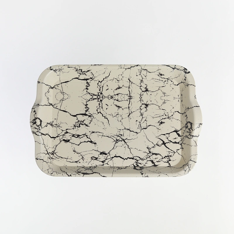 Decorative rectangular plastic serving tray promotion gift service style plastic tray,beautiful plastic tray