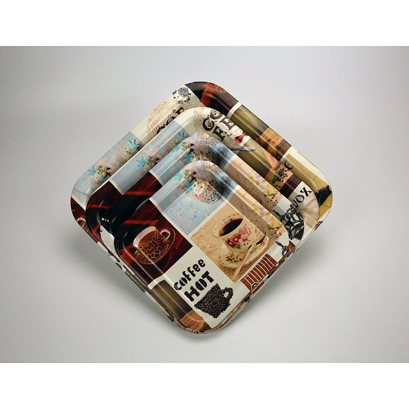 custom square shape plastic serving tray,advantage of service plastic tray,small size decorative plastic tray