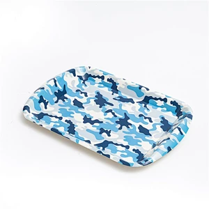 custom large rectangular  plastic tray,rectangular full printing flowers ,hot sale serving tray