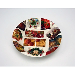 Custom printed hard ,large christmas gift plastic tray,full printed plastic tray