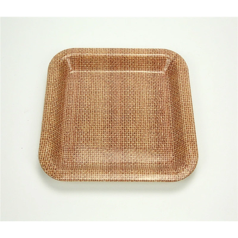 Cheap  squrae  print tray /cheap plastic  promotion  plate