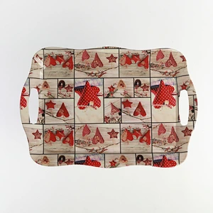Flat rectangular serving plastic tray large  plastic fruit tray custom plastic christmas plates