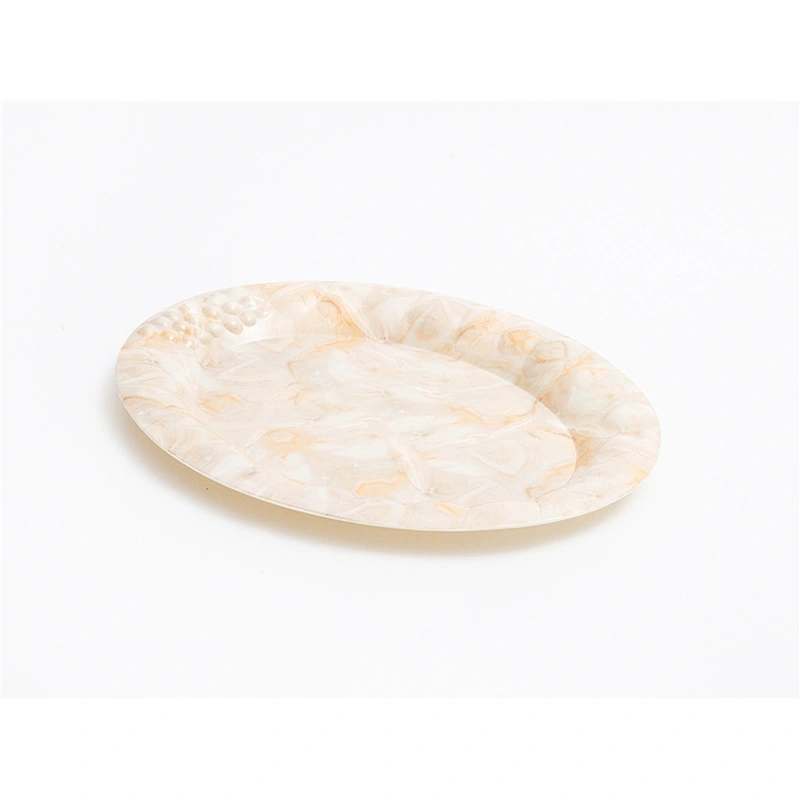 China cheap hot full printing design  oval plastic decoration christmas tray