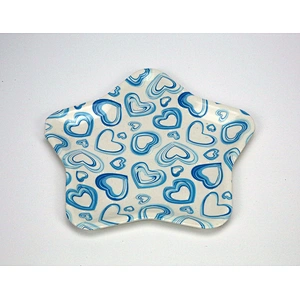 Hot sale gift serving tray clear star shape PP plastic tray printed  plastic serving tray
