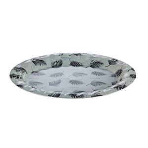 Custom large round christmas gift tray,plastic tray for home decorative ,colored printing plastic tray