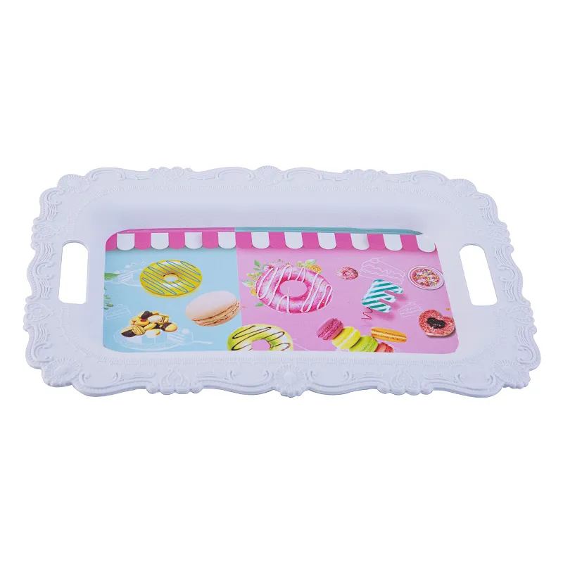 Flat rectangular and colored plastic tray,large size deep shallow plastic tray,new arrival latest design plastic tray