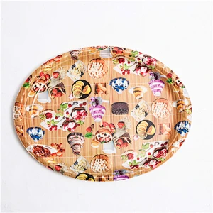 Oval food serving tray,fruit stocked plastic serving tray,high quality plastic tray