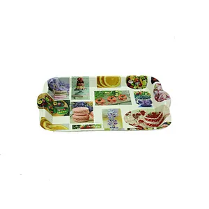 Custom Ramadan factory wholesale printed  service style plastic serving tray