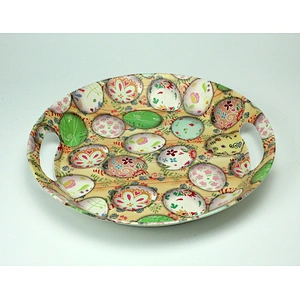 Cheap serving tray with handles,designer food serving tray,high quality plastic tray
