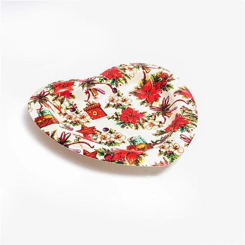 Western design heart shape plastic tray high quality heart shape  gift plastic tray