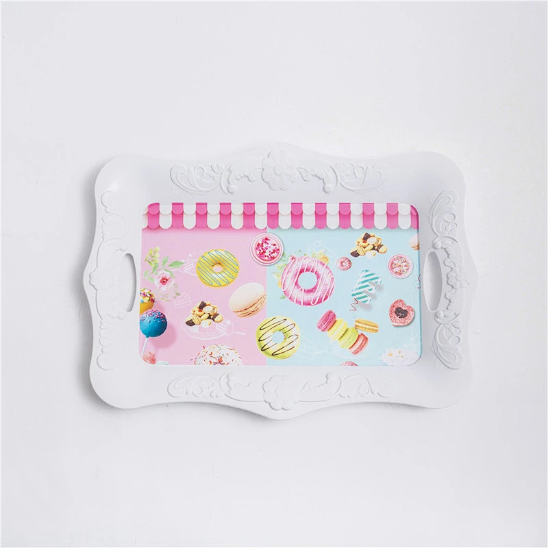 White simple decorative western design round high quality wholesale  tray