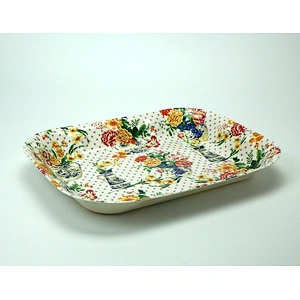 Plastic food container serving tray wholesale fruit  plastic tray rectangular full printing plastic tray