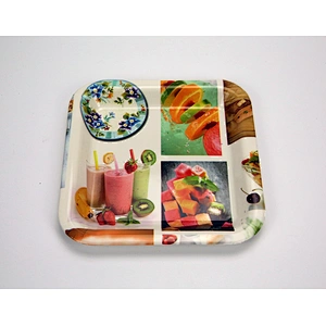 promotion coffee plastic serving trays Plastic square trays custom kitchen plates