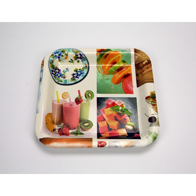 promotion coffee plastic serving trays Plastic square trays custom kitchen plates