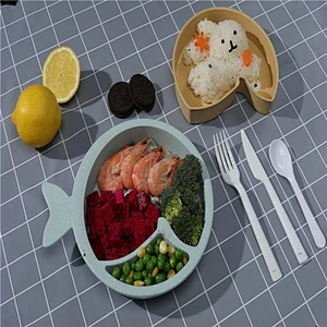 Children  Hot  bamboo baby plate Children  Dinner Plate Set