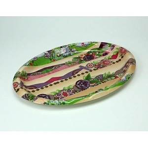 safe, non-toxic and reusable fruit decoration round serving tray