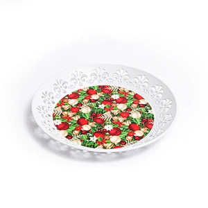 Promotional food serving tray full printing  plastic tray fruit tray