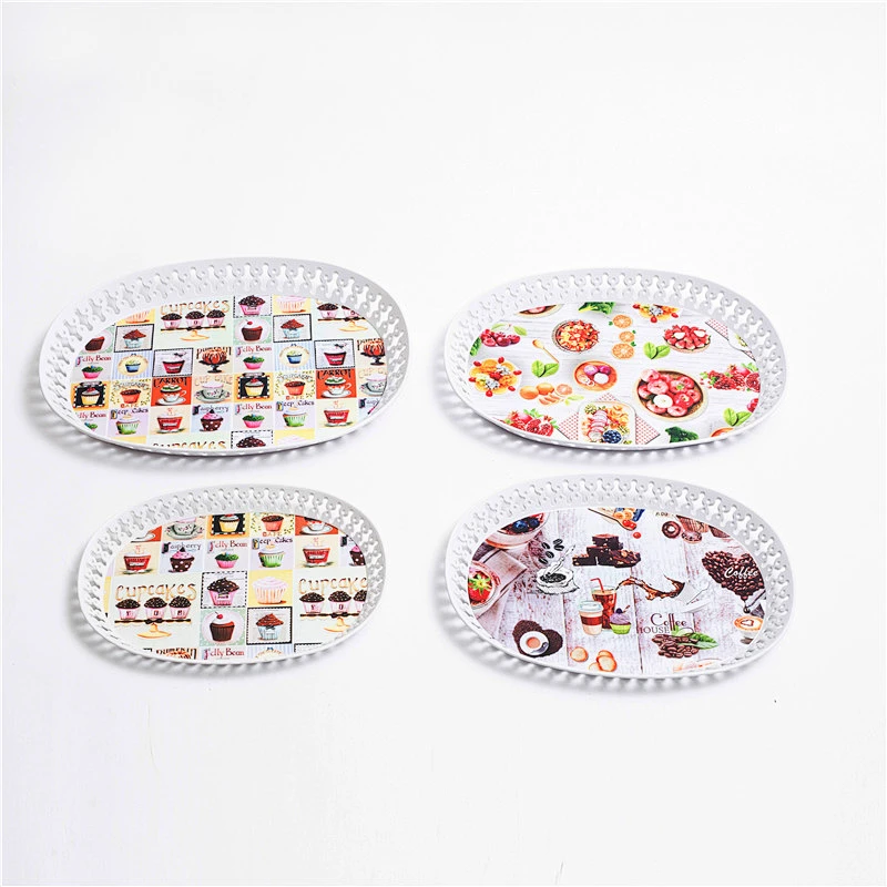 West design plastic tray wholesale oval serving plastic tray cheap  dinner charger plastic tray
