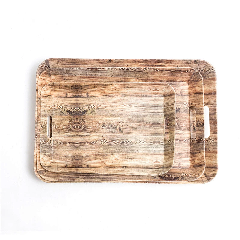Custom Factory  Wholesale  Full Printed New Design Plastic   Serving Tray With Handle