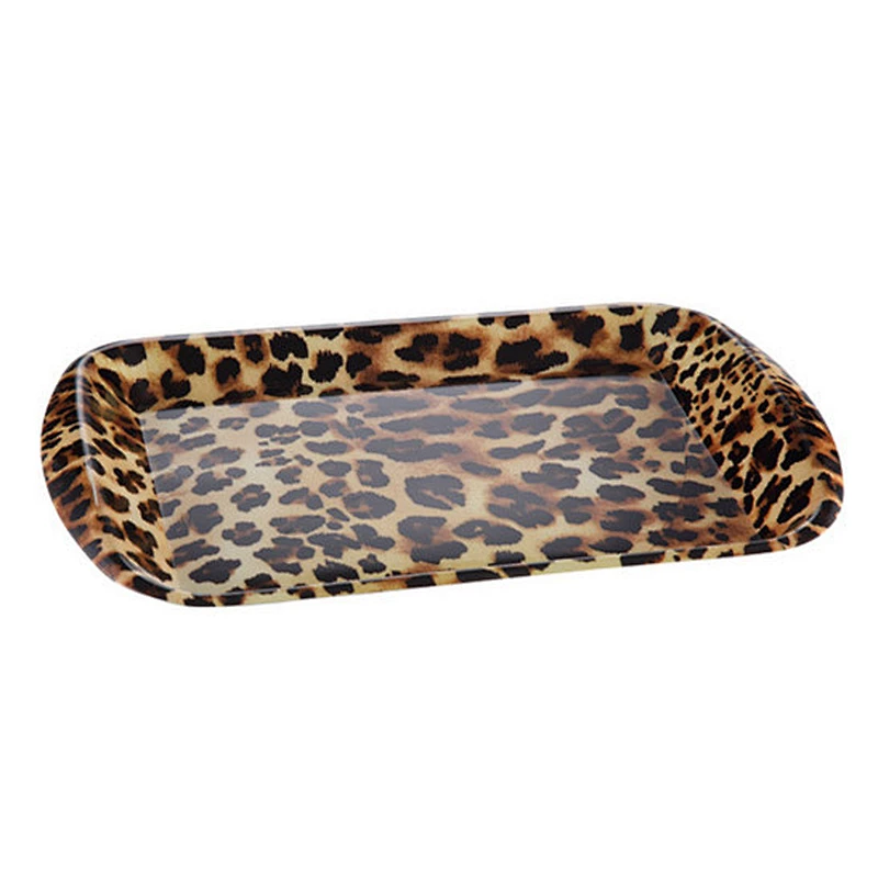 Beautiful rectangular dinner serving tray,coffee design plastic tray,household daily plastic tray