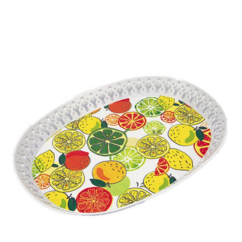 West design plastic tray wholesale oval serving plastic tray cheap  dinner charger plastic tray