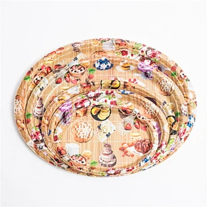Oval food serving tray,fruit stocked plastic serving tray,high quality plastic tray