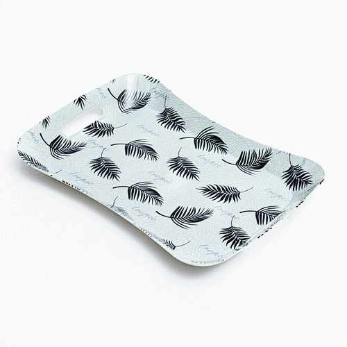 Custom Factory  Wholesale  Full Printed New Design Plastic   Serving Tray With Handle