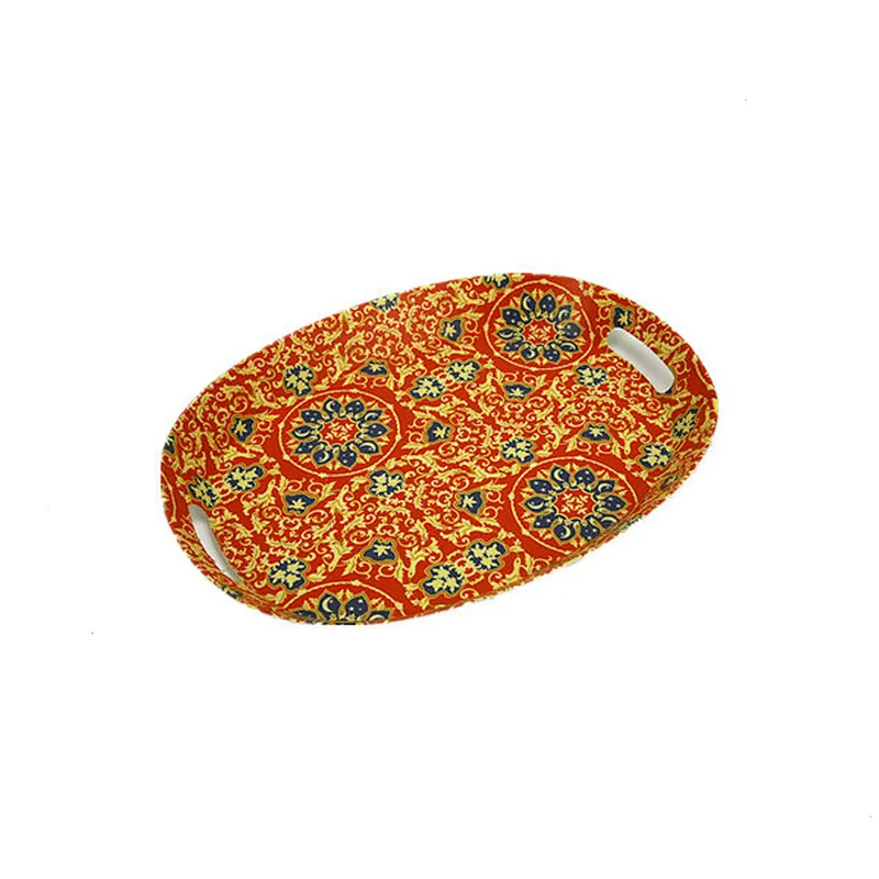 Custom logo decorative round polypropylene plastic food plate