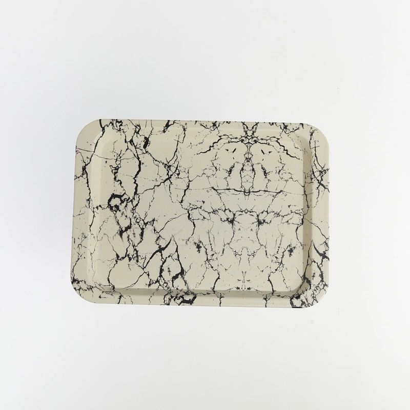 Made in China  serving plastic tray,large deep rectangular shallow tray full printing serving tray