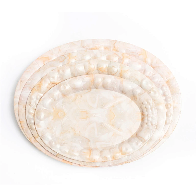 custom oval lunch plastic tray  high quality plastic tray hot sale snacks cake plastic tray