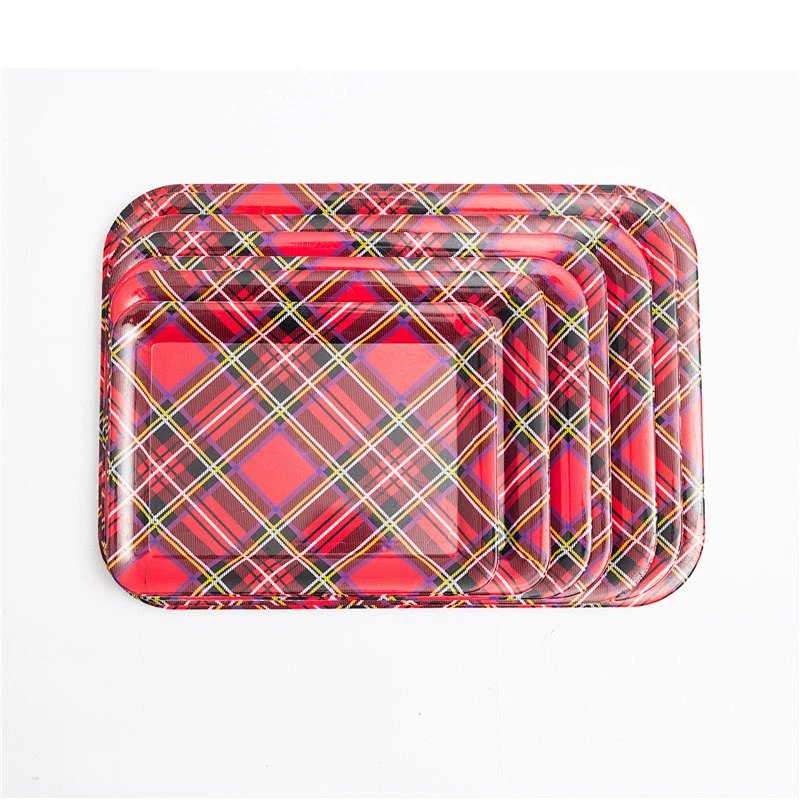 custom printing plate, coffee rectangular plastic serving tray promotion printed hotel tray