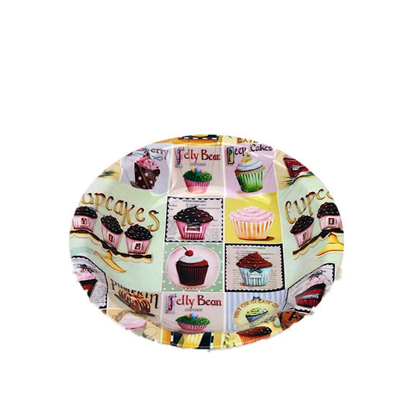 Houseware items cheap full printing round rattan charger plates