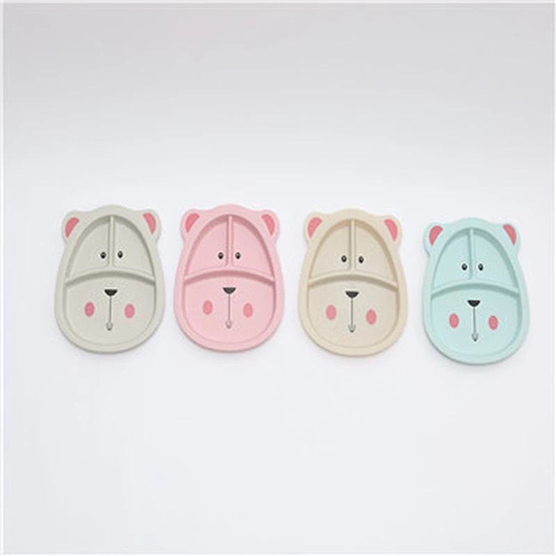 Custom  Eco-friendly baby felt disper storage  bamboo children plates babay plate sets